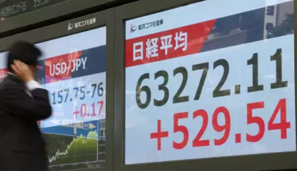 東京株、終値初の６万３０００円台