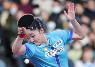 決勝の張本美　全日本卓球