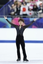 演技を終えた佐藤　ＮＨＫ杯フィギュア