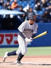 雪野の適時二塁打　野球