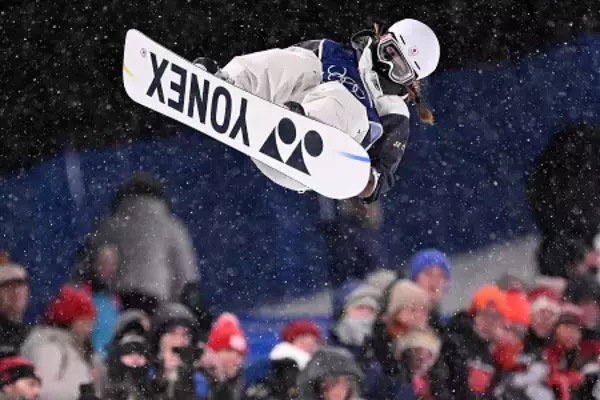 女子ハーフパイプ決勝の工藤　五輪