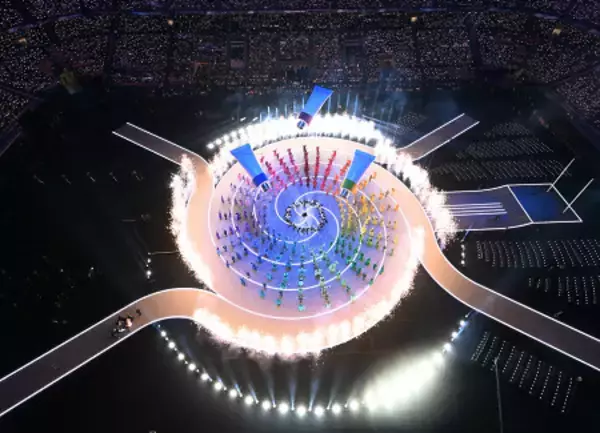 開会式のアトラクション　五輪