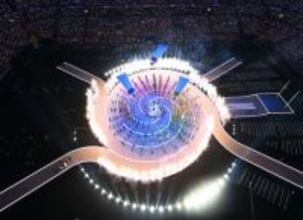 開会式のアトラクション　五輪