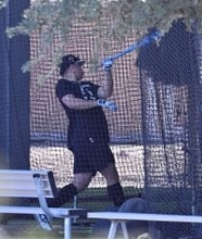 打撃練習する村上　大リーグ