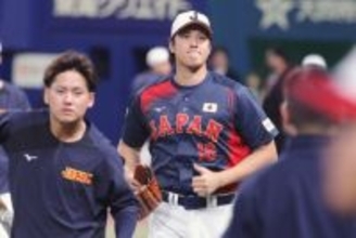 大谷が練習合流＝侍ジャパン