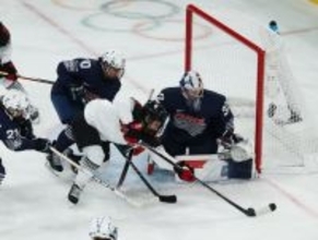 競り合う浮田　五輪