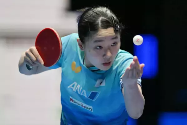 張本美のサーブ　世界卓球団体戦