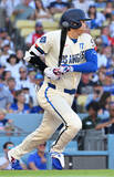 「安打を放つ大谷　大リーグ」の画像1