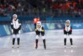 ゴールした日本チーム　五輪