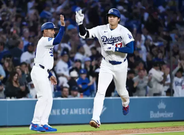 ドジャース大谷、久々の一発＝米大リーグ