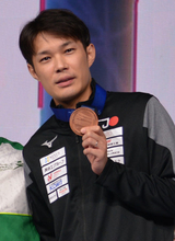 山田、２大会連続銅メダル