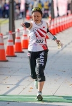 力走する中森　デフリンピック