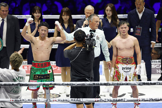 判定勝ちした井上拓真　ボクシング
