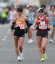 梅野、奏功した一人旅＝競歩