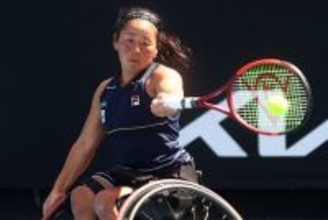 準々決勝の上地　全豪テニス車いす