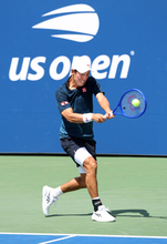 錦織圭、予選１回戦突破＝全米テニス