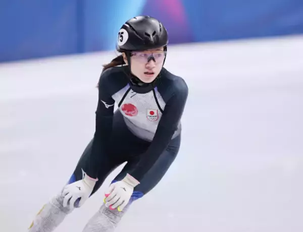 滑走を終えた渡辺碧　五輪