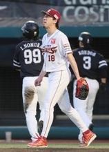 勝ち越しを許した前田健　プロ野球