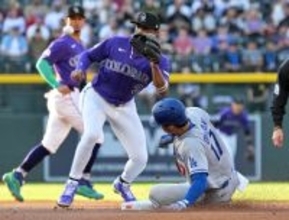 二盗を決める大谷　大リーグ