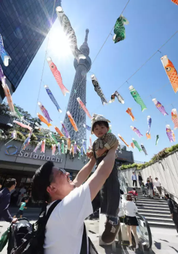 青空に元気よく