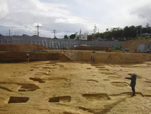 長岡京跡で最長の建物か＝柱穴確認、離宮の可能性―京都