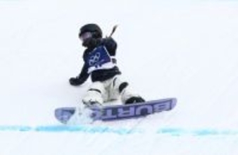 転倒する岩渕　五輪