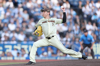 力投する加藤貴　プロ野球