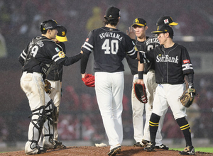 喜ぶソフトバンクナイン　プロ野球