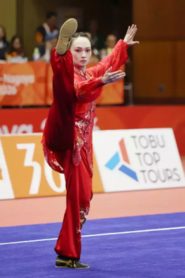 演武する斎藤　アジア大会