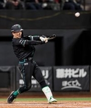 奈良間の勝ち越し二塁打　プロ野球