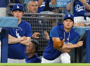 先発メンバーから外れた大谷　大リーグ