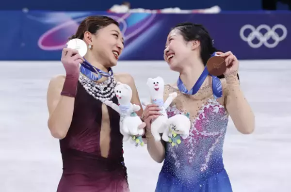 笑顔の坂本と中井　五輪