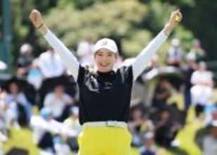 学んだ冷静な試合運び＝桑木、成長実感のＶ―ＲＫＢ女子ゴルフ