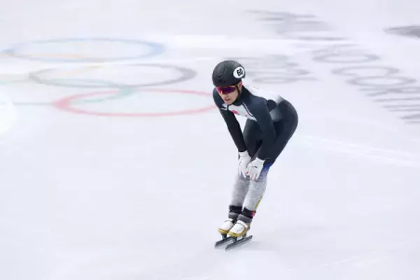 滑走を終えた吉永　五輪