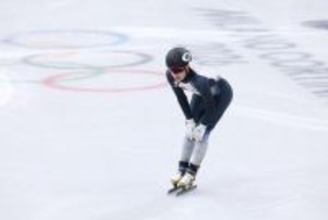 滑走を終えた吉永　五輪