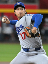 ドジャース先発の大谷　大リーグ