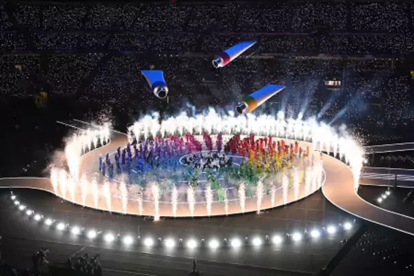 開会式のアトラクション　五輪