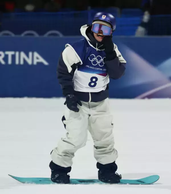 荻原大翔、会心の滑り出し＝メダルへの期待膨らむ―スノーボード〔ミラノ・コルティナ五輪〕