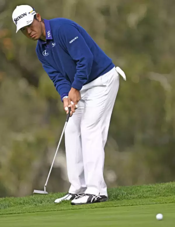 松山のパット　米男子ゴルフ