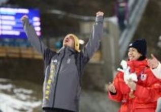 「信じられない」金＝ライムント―ジャンプ〔ミラノ・コルティナ五輪〕