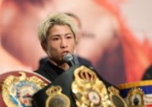 記者会見する井上尚　ボクシング