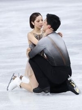 演技を終えた三浦、木原組　五輪