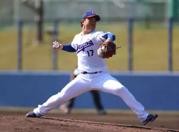 シート打撃に登板した柳　プロ野球