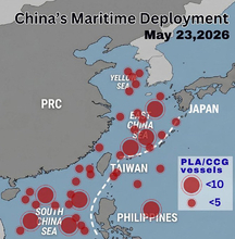 １００隻以上の中国艦船展開