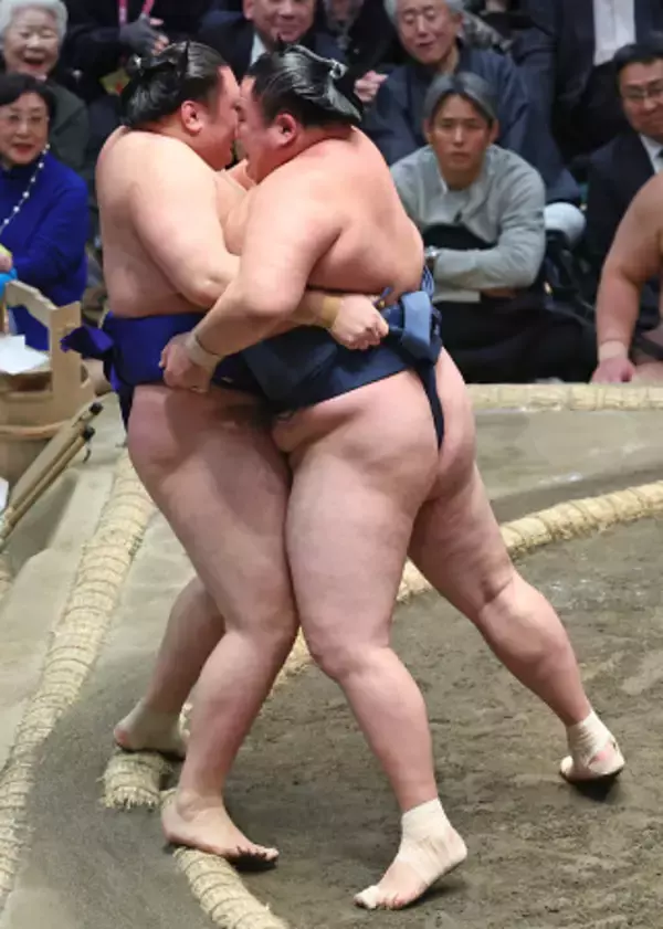 玉鷲の寄り切り