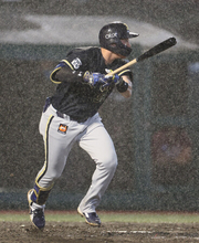 オリックスの来田、殊勲の逆転打＝プロ野球