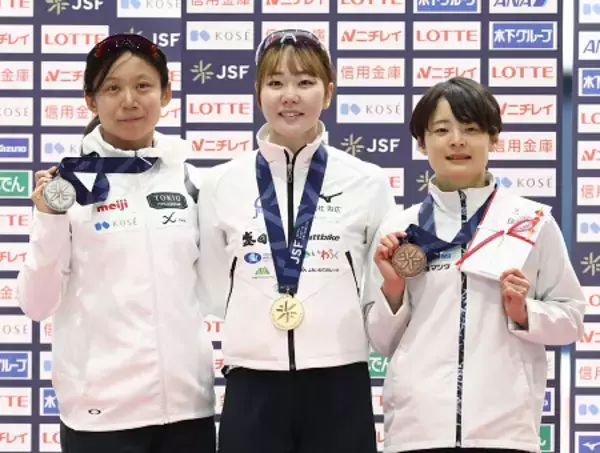 優勝した吉田　全日本スピードスケート