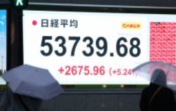 東京株、２６７５円高