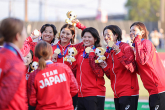 金メダルの上野ら　アジア大会