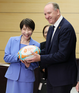 高市首相、ラグビーＷ杯招致へ協力要請